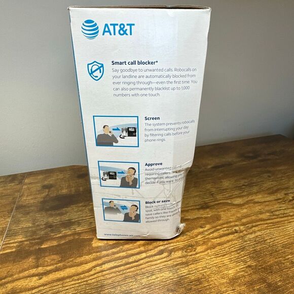 AT&T CL84207 2 Handset CordedCordless Phone AnsweringSystem. Smart Call Blocker - Picture 3 of 8